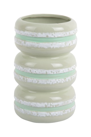 Vase en céramique Macaron - 19,5 x 12 x 9,3 cm - Vert clair