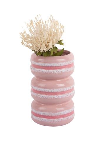 Vase en céramique Macaron - 19,5 x 12 x 9,3 cm - Rose