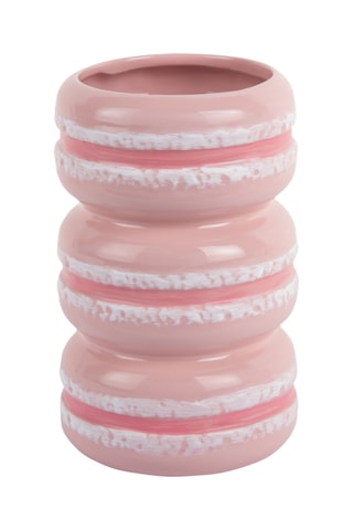 Vase en céramique Macaron - 19,5 x 12 x 9,3 cm - Rose
