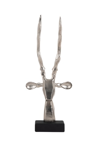 Statue Reindeer Head - Argenté - 34 x 14,5 x 14,5 cm