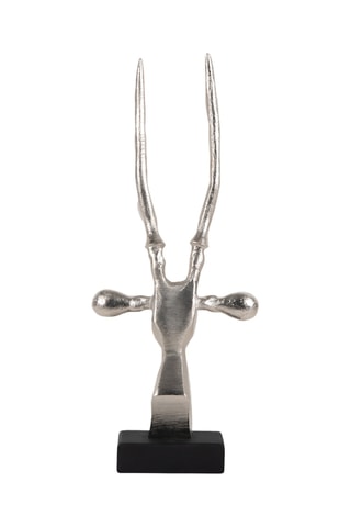 Statue Reindeer Head - Argenté - 34 x 14,5 x 14,5 cm