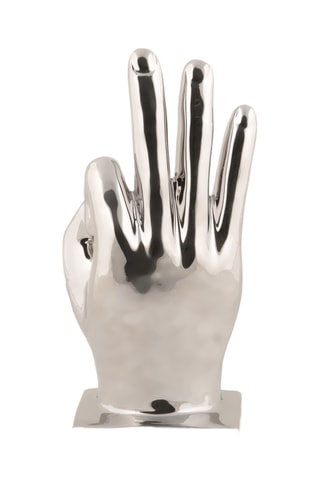 Statue Perfecto en céramique - Argenté - 21 x 10,5 x 10,5 cm