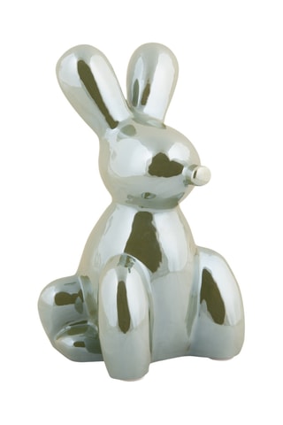 Statue Balloon Bunny en céramique - Vert - 20 x 12,7 x 11,5 cm
