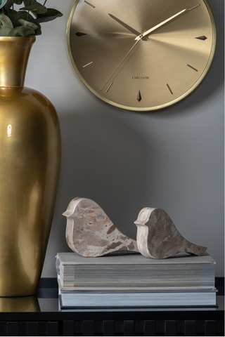 Statue en marbre Bird - Beige - 17 x 5 x 11 cm