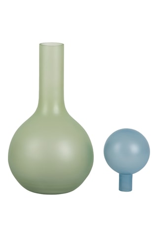 Vase Alegre Globo - 31,5 x 14 cm - Vert et bleu