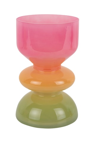 Vase Funky Vibes - 20,5 x 12,5 cm - Vert et rose