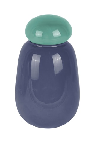 Vase Nuevo Dulce - 22 x 12,5 cm - Bleu et vert