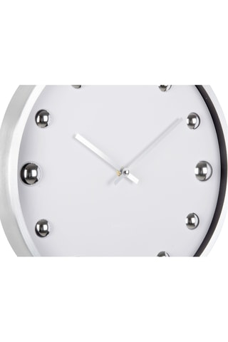Horloge murale Shiny Dots - 35,5 cm - Blanc