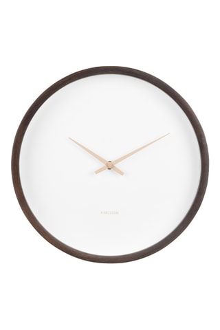 Horloge en bois Ancho - 32,6 cm - Marron 