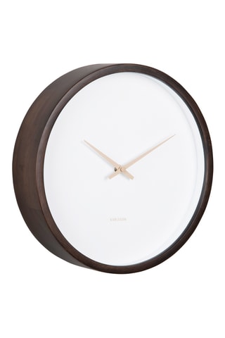 Horloge en bois Ancho - 32,6 cm - Marron 
