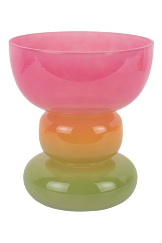 Vase Funky Vibes - 20,5 x 18 cm - Vert et rose