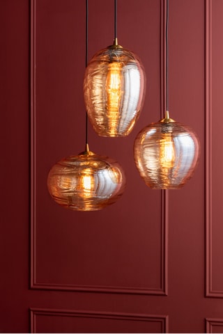 Suspension Glamour Globe - 25 cm - Ambre