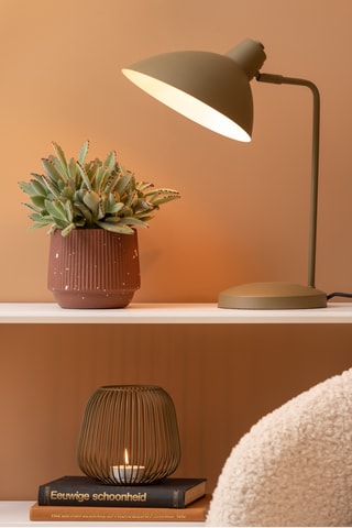 Lampe à poser Casque - 32 x 49 cm - Vert mousse