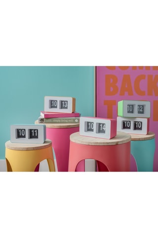 2 tabourets en bois Double Funky - Rose et vert