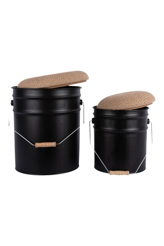 2 tabourets de rangement Bucket Stool - 39 x 31 cm