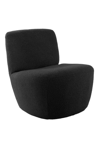 Chauffeuse Ada - Noir - En tissu bouclette