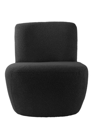 Chauffeuse Ada - Noir - En tissu bouclette