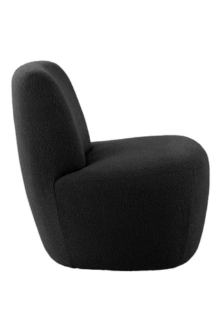 Chauffeuse Ada - Noir - En tissu bouclette