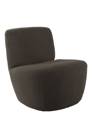 Chauffeuse Ada - Taupe - En tissu bouclette