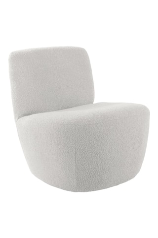 Chauffeuse Ada - Blanc - En tissu bouclette