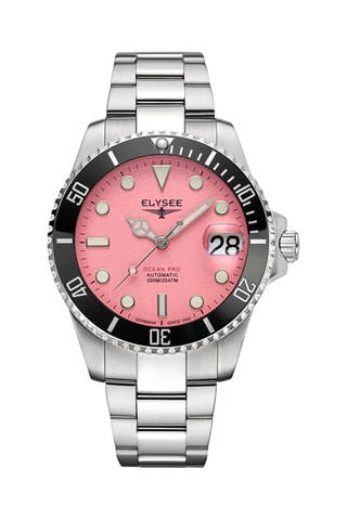 Reloj automático de acero - Plateado y negro