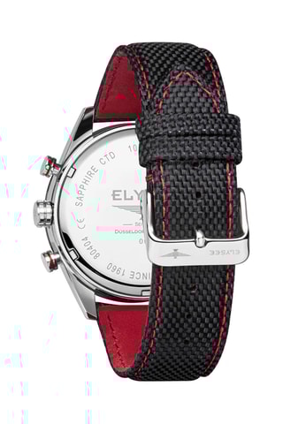 Reloj de cuarzo de tela - Taquímetro - Negro