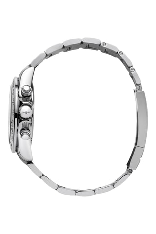 Reloj de cuarzo de acero - Taquímetro - Plateado