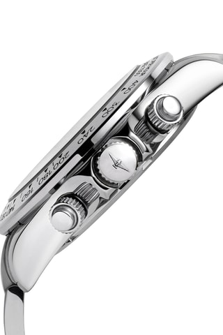 Reloj de cuarzo de acero - Taquímetro - Plateado