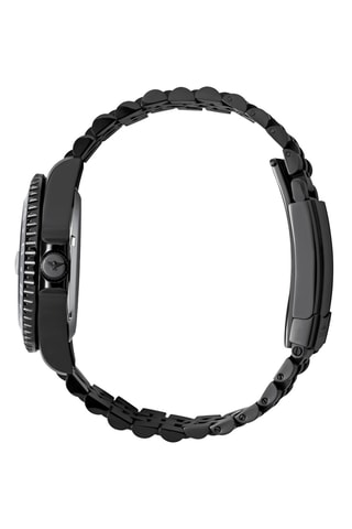 Reloj de cuarzo de acero - Negro y azul