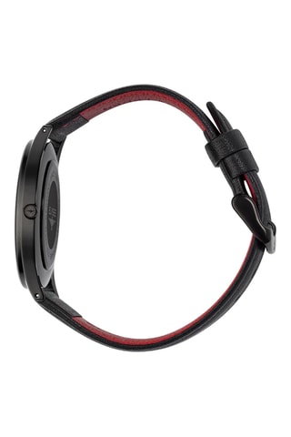 Reloj de cuarzo de piel - Negro