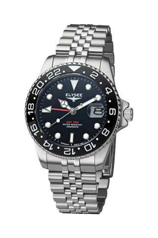 Reloj de cuarzo de acero - Plateado y negro