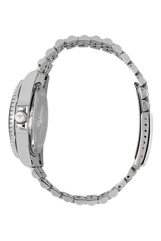 Reloj de cuarzo de acero - Plateado y negro