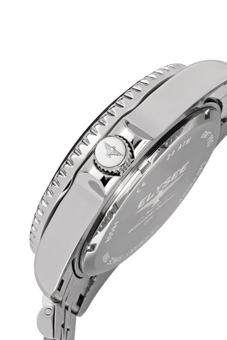 Reloj de cuarzo de acero - Plateado y negro