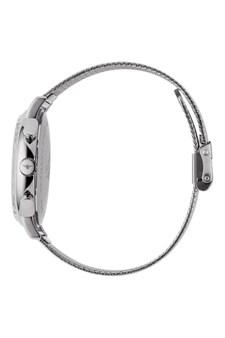 Reloj de cuarzo de acero - Cronógrafo - Plateado