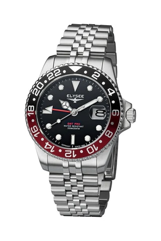 Reloj de cuarzo de acero - Plateado y negro