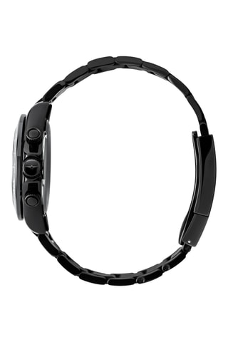 Reloj de cuarzo de acero - Taquímetro - Negro