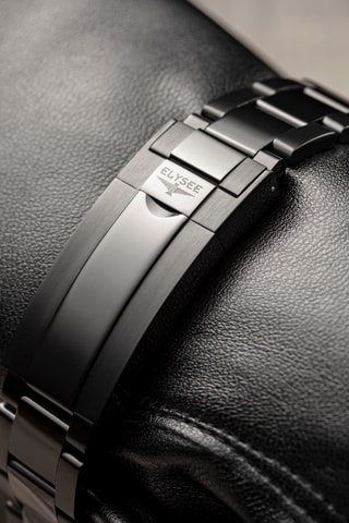 Reloj de cuarzo de acero - Taquímetro - Negro