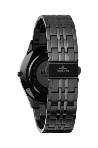 Reloj de cuarzo de acero - Negro