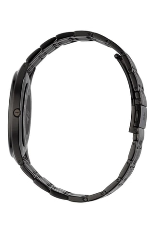 Reloj de cuarzo de acero - Negro