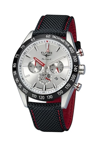 Reloj de cuarzo de tela - Taquímetro - Negro