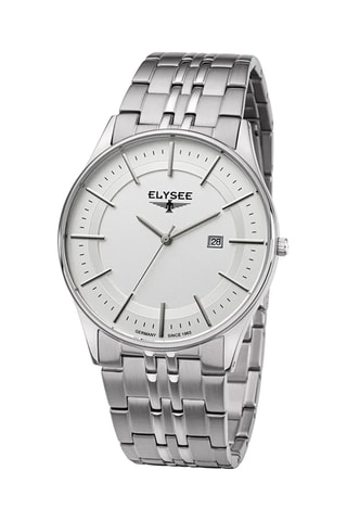 Reloj de cuarzo de acero - Plateado