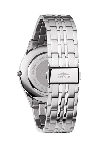 Reloj de cuarzo de acero - Plateado