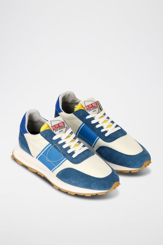 Sapatilhas em couro Tour - Azul e branco