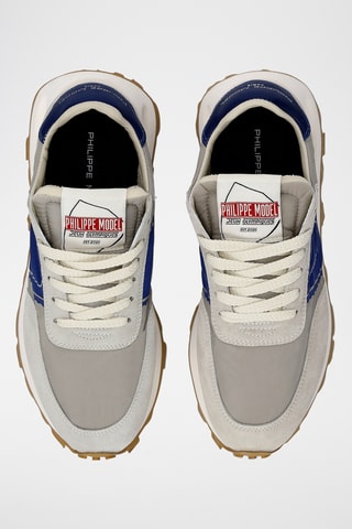 Sapatilhas em couro de cabra - Cinzento