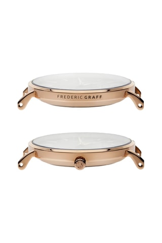 Stalen Quartz Horloge met echte kristallen- Frederic Graff