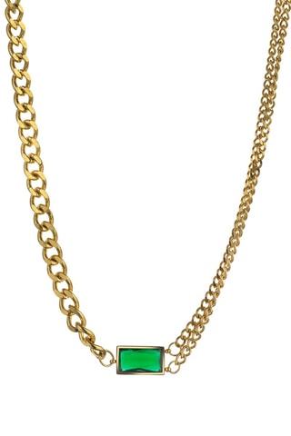 Ketting Goudkleurig en groen - Marc Malone