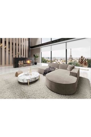 Canapé d'angle droit Form Victoria Beige foncé