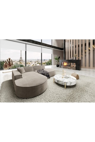Canapé d'angle gauche Form Victoria Beige foncé