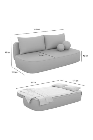 Canapé convertible Baldo - Blanc