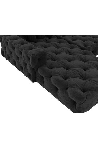 Canapé d'angle gauche panoramique Venus Noir